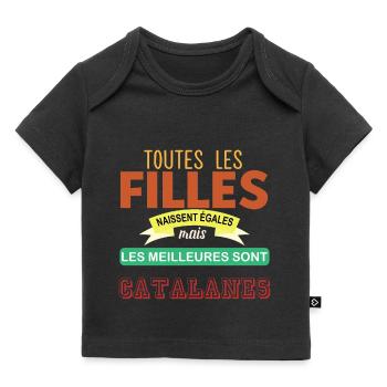 Les meilleures sont catalanes - T-shirt Premium bébé bio - noir - Devant