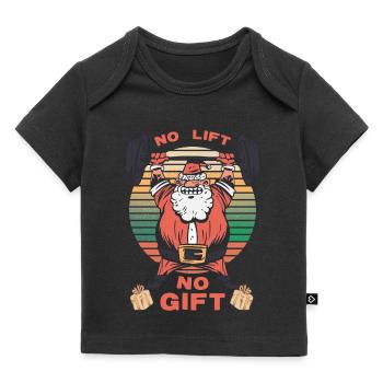 Santa Gym No Lifting No Gift Christmas Fit - Baby Premium Organic T-shirt - black - Front