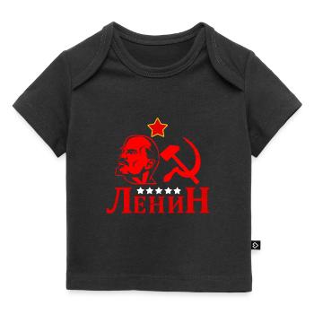 URSS Union soviétique Lénine Russie - T-shirt Premium bébé bio - noir - Devant