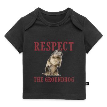 groundhog day, marmot day 2021, shadow - Baby Premium Organic T-shirt - black - Front