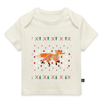 Fuchs weihnachten - Baby Premium Organic T-Shirt - Dunkelnavy - Vorne