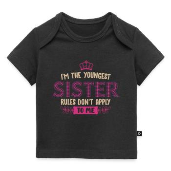 Siblings, siblings, sisters, eldest - Baby Premium Organic T-shirt - black - Front