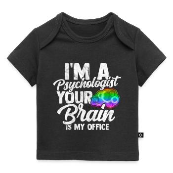 Psychologue thérapeute cerveau psyché Freud - T-shirt Premium bébé bio - noir - Devant
