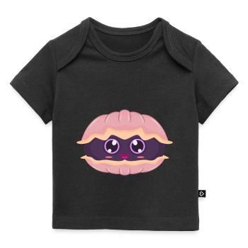 Palourde huître - T-shirt Premium bébé bio - noir - Devant