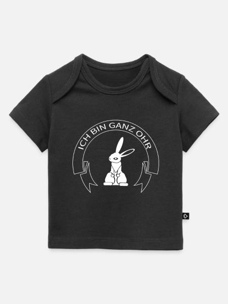 Ich bin ganz Ohr - Baby Premium Organic T-Shirt - Schwarz