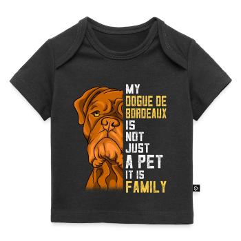 Bordeaux Dogge Hund Familie Geschenk - Baby Premium Organic T-Shirt - Schwarz - Vorne