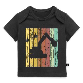Excavator Children - Baby Premium Organic T-shirt - black - Front