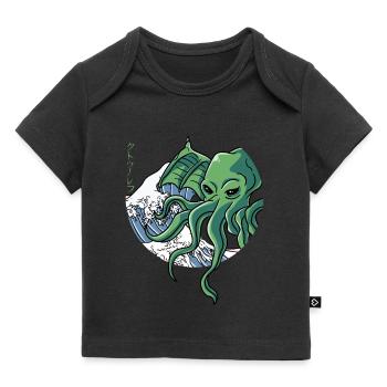 The Great Wave Before Kanagawa Cthulhu Gift - Baby Premium Organic T-shirt - black - Front
