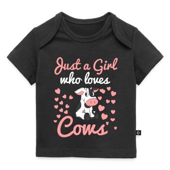 cow - Baby Premium Organic T-shirt - black - Front