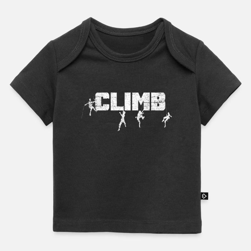 Klettern Kletterer Geschenk - Baby Premium Organic T-Shirt - Schwarz