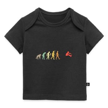 Vintage Weitsprung Evolution Springer Geschenkidee - Baby Premium Organic T-Shirt - Schwarz - Vorne