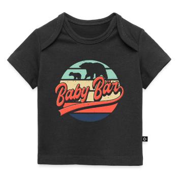Bébé ours cadeau papa ours look partenaire - T-shirt Premium bébé bio - noir - Devant