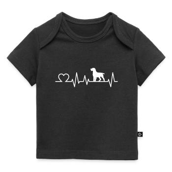 Deutsch Drahthaar Herzschlag Jagdhund Geschenk - Baby Premium Organic T-Shirt - Schwarz - Vorne