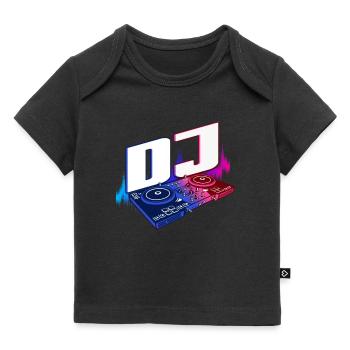 DJ Musik Disco Deejay Turntable Geschenk - Baby Premium Organic T-Shirt - Schwarz - Vorne