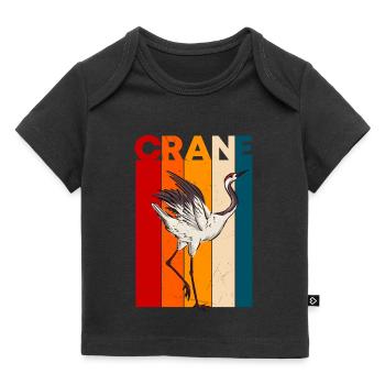 Kranich - Baby Premium Organic T-Shirt - Schwarz - Vorne