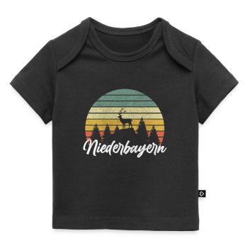 Basse-Bavière dahoam Bavière patrie montagne randonnée - T-shirt Premium bébé bio - noir - Devant