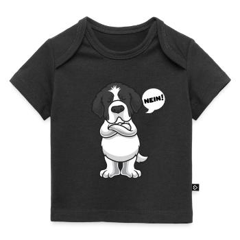 Sturer Schwarz Weißer Neufundländer - Baby Premium Organic T-Shirt - Schwarz - Vorne