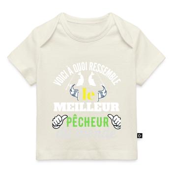 idée Cadeau de t-shirt à offrir à un pêcheur - T-shirt Premium bébé bio - marine foncé - Devant