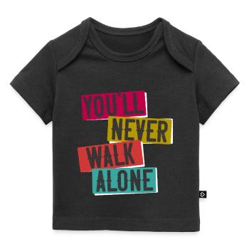 You’ll Never Walk Alone Proverbes de football - T-shirt Premium bébé bio - noir - Devant