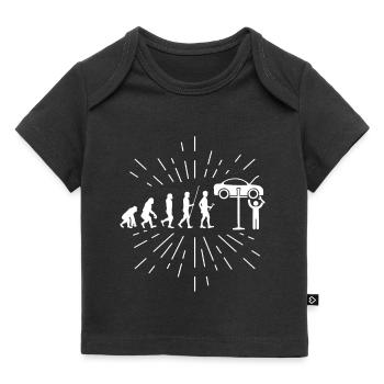 meccanico - T-shirt Premium neonato bio - nero - Fronte