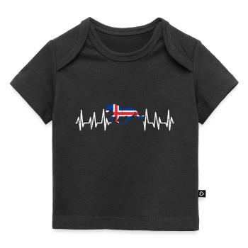 Islandpferd Tshirt Sprüche Islandpony Isi Tölt - Baby Premium Organic T-Shirt - Schwarz - Vorne