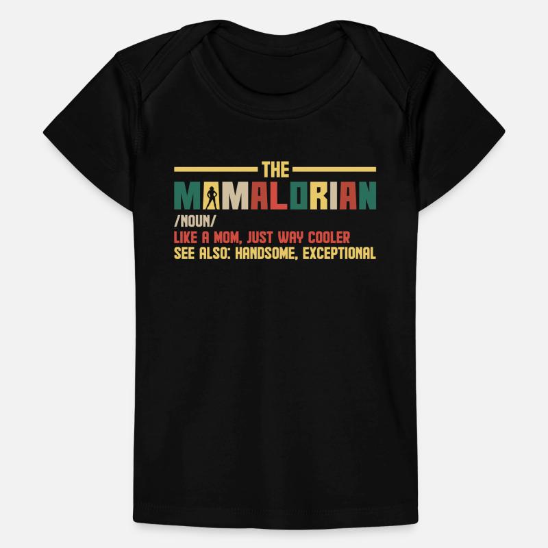 Mamalorian Mama Mother Retro Baby Premium Organic T-shirt