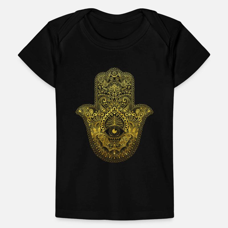 Lucky Charm Talisman Hamsa Hand Mandala Gift Baby Premium Organic T-shirt