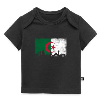 Algérie drapeau football équipe fan cadeau - T-shirt Premium bébé bio - noir - Devant