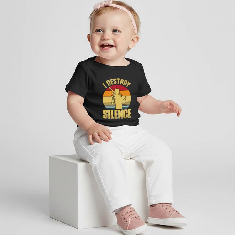 Cornemuses Destroy Silence Cornemuse Rétro T-shirt Premium bébé bio