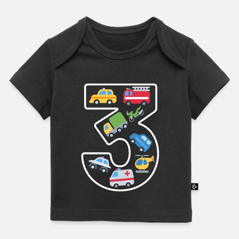 Anniversaire de 3 ans - T-shirt Premium bébé bio - noir