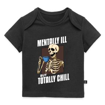Psychisch Krank Aber Total Kühlen - Baby Premium Organic T-Shirt - Schwarz - Vorne
