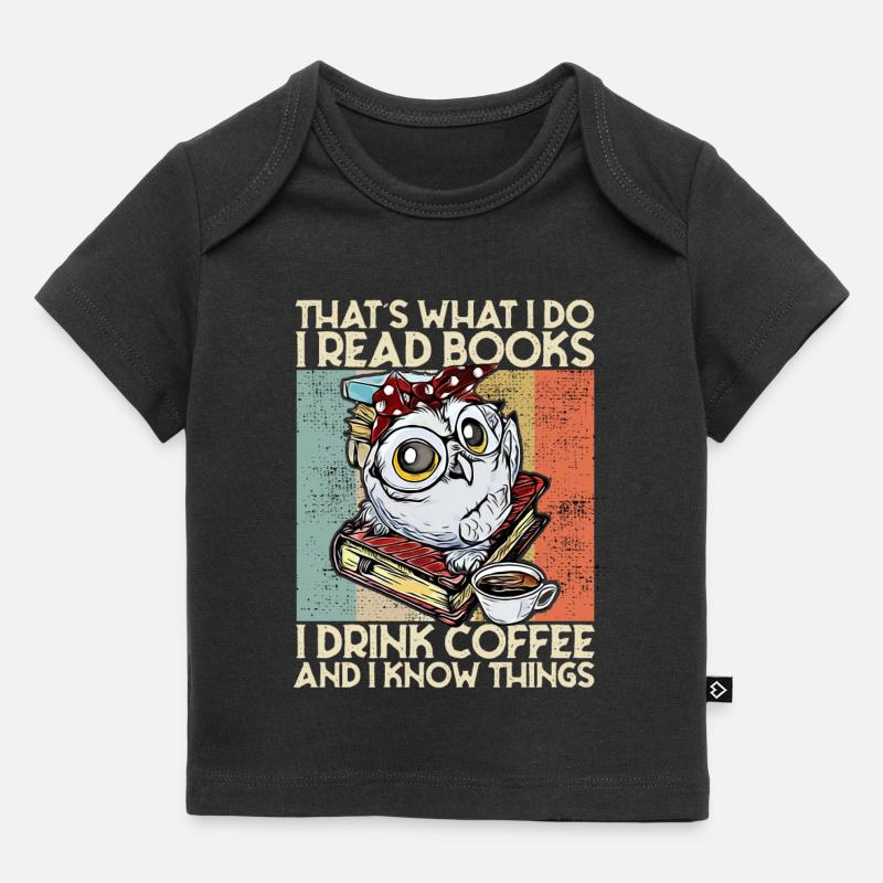 Thats what i do i read books Hibou Café - T-shirt Premium bébé bio - noir