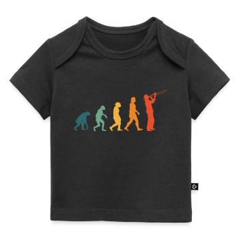 Posaune Evolution Retro Blasorchester Posaunist - Baby Premium Organic T-Shirt - Schwarz - Vorne