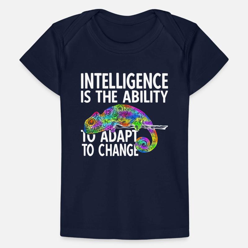 Lustiges Buntes Chamäleon mit Intelligenz Spruch Baby Premium Organic T-Shirt