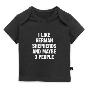 Deutscher Schäferhund/ Schäferhund Sprüche - Baby Premium Organic T-Shirt - Schwarz - Vorne