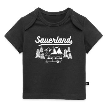 Sauerland Wohnwagen Zubehör Camper-Camping wandern - Baby Premium Organic T-Shirt - Schwarz - Vorne