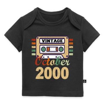 Cadeau du 21e anniversaire octobre 2000 - T-shirt Premium bébé bio - noir - Devant