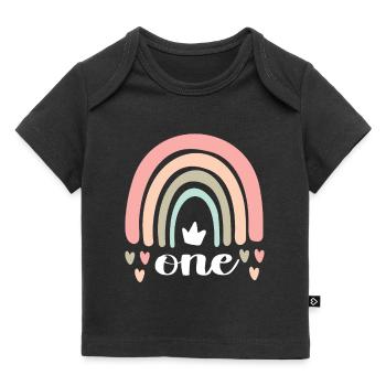 Boho Regenbogen 1. Geburtstag Party Geschenk - Baby Premium Organic T-Shirt - Schwarz - Vorne