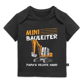 Kinder Bauleiter Baustellen Bagger Geschenk - Baby Premium Organic T-Shirt - Schwarz - Vorne