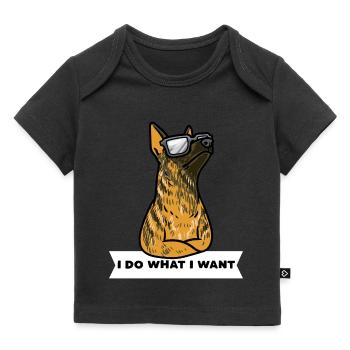 Hollandse Herdershond Berger hollandais - T-shirt Premium bébé bio - noir - Devant