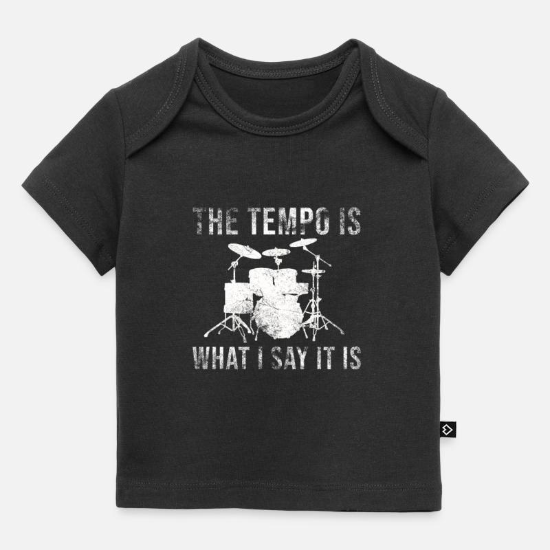Batterie disant pour les batteurs - T-shirt Premium bébé bio - noir