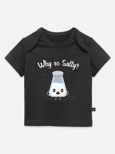 Salzig Wortspiel - Baby Premium Organic T-Shirt - Schwarz