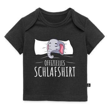 Offizielles Schlafshirt Elefant Schlafen - Baby Premium Organic T-Shirt - Schwarz - Vorne