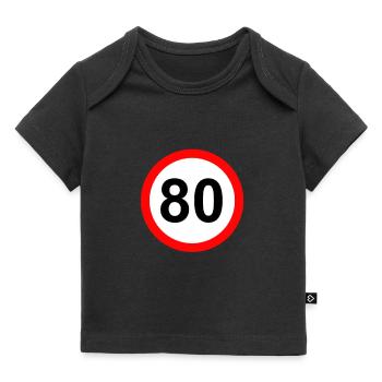 80. Geburtstag - Baby Premium Organic T-Shirt - Schwarz - Vorne