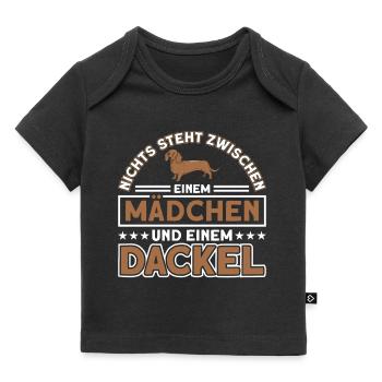 Hundeliebhaber Hunderasse Dackel Geschenk - Baby Premium Organic T-Shirt - Schwarz - Vorne