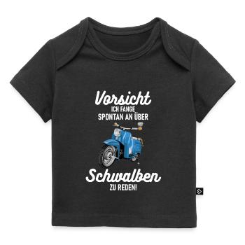 Vorsicht Ich rede über KR51 Schwalben DDR Moped - Baby Premium Organic T-Shirt - Schwarz - Vorne