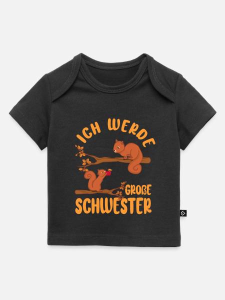 Ich werde eine große Schwester - Baby Premium Organic T-Shirt - Schwarz