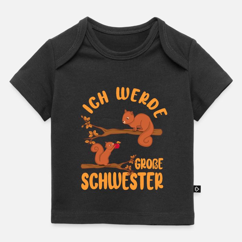 Ich werde eine große Schwester - Baby Premium Organic T-Shirt - Schwarz