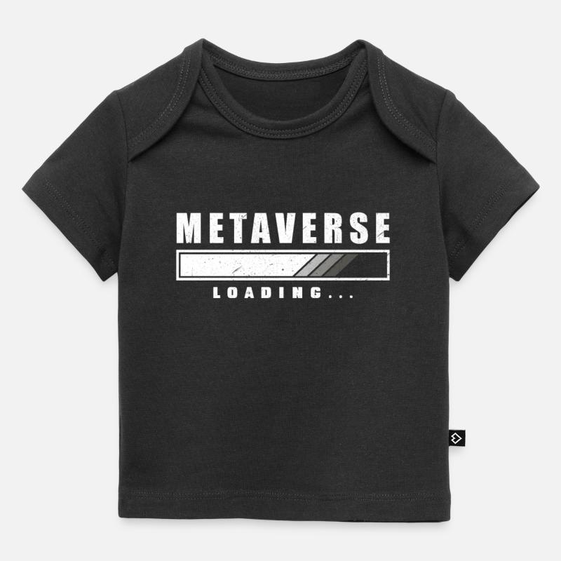 Metaverse Funny Loading Design VR - T-shirt Premium bébé bio - noir