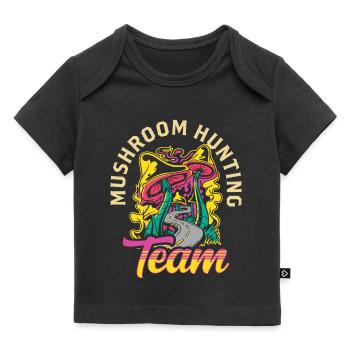 Équipe Chasse aux champignons Cueillette de champignons Cueillette de champignons Cueillette de champignons Champignons - T-shirt Premium bébé bio - noir - Devant
